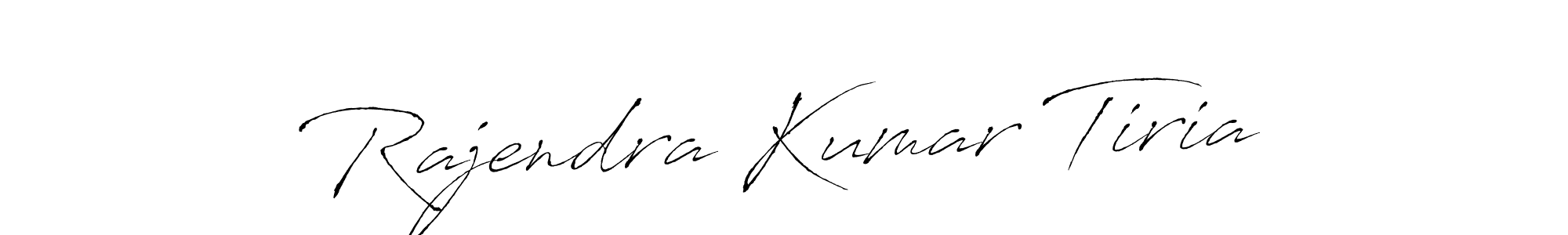 Make a beautiful signature design for name Rajendra Kumar Tiria. With this signature (Antro_Vectra) style, you can create a handwritten signature for free. Rajendra Kumar Tiria signature style 6 images and pictures png