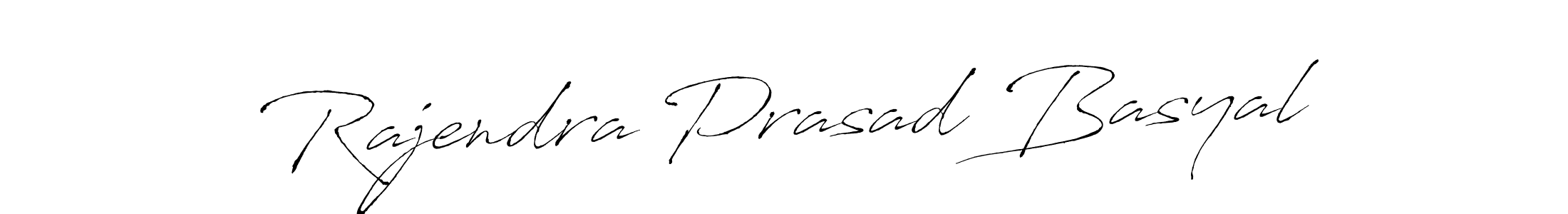 How to make Rajendra Prasad Basyal name signature. Use Antro_Vectra style for creating short signs online. This is the latest handwritten sign. Rajendra Prasad Basyal signature style 6 images and pictures png