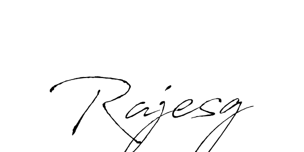 How to make Rajesg name signature. Use Antro_Vectra style for creating short signs online. This is the latest handwritten sign. Rajesg signature style 6 images and pictures png