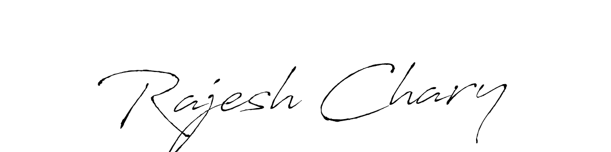 How to make Rajesh Chary name signature. Use Antro_Vectra style for creating short signs online. This is the latest handwritten sign. Rajesh Chary signature style 6 images and pictures png