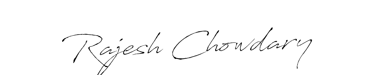 Rajesh Chowdary stylish signature style. Best Handwritten Sign (Antro_Vectra) for my name. Handwritten Signature Collection Ideas for my name Rajesh Chowdary. Rajesh Chowdary signature style 6 images and pictures png