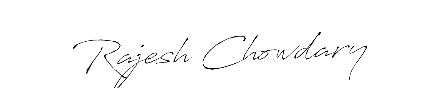 Rajesh Chowdary stylish signature style. Best Handwritten Sign (Antro_Vectra) for my name. Handwritten Signature Collection Ideas for my name Rajesh Chowdary. Rajesh Chowdary signature style 6 images and pictures png