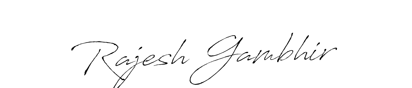 Also we have Rajesh Gambhir name is the best signature style. Create professional handwritten signature collection using Antro_Vectra autograph style. Rajesh Gambhir signature style 6 images and pictures png