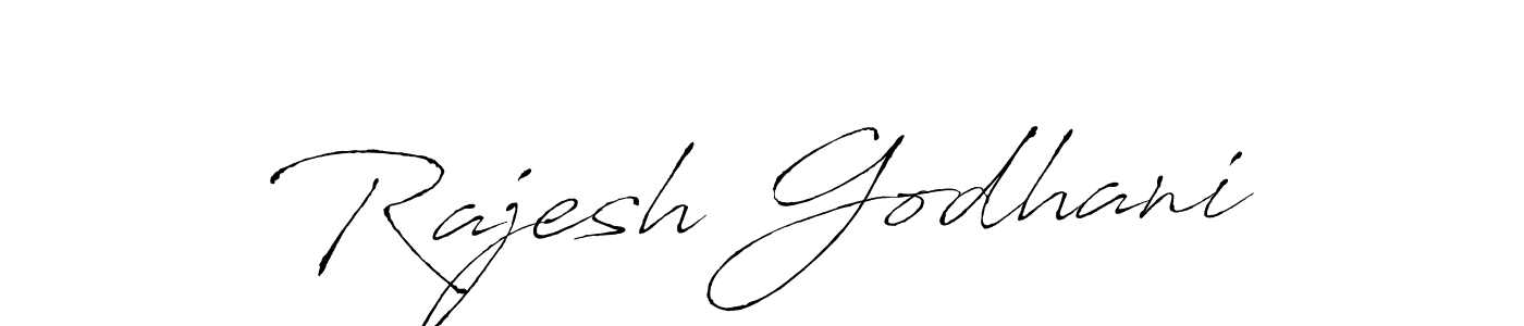 Also we have Rajesh Godhani name is the best signature style. Create professional handwritten signature collection using Antro_Vectra autograph style. Rajesh Godhani signature style 6 images and pictures png