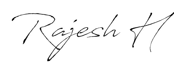 A dynamic signature style for Rajesh H using Antro_Vectra script. Designed to look authentic, handwritten, and professional. Rajesh H signature style 6 images and pictures png