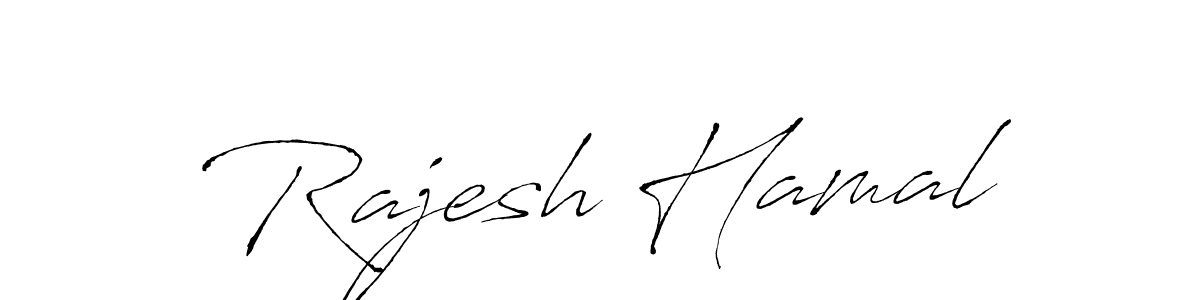 Design your own signature with our free online signature maker. With this signature software, you can create a handwritten (Antro_Vectra) signature for name Rajesh Hamal. Rajesh Hamal signature style 6 images and pictures png