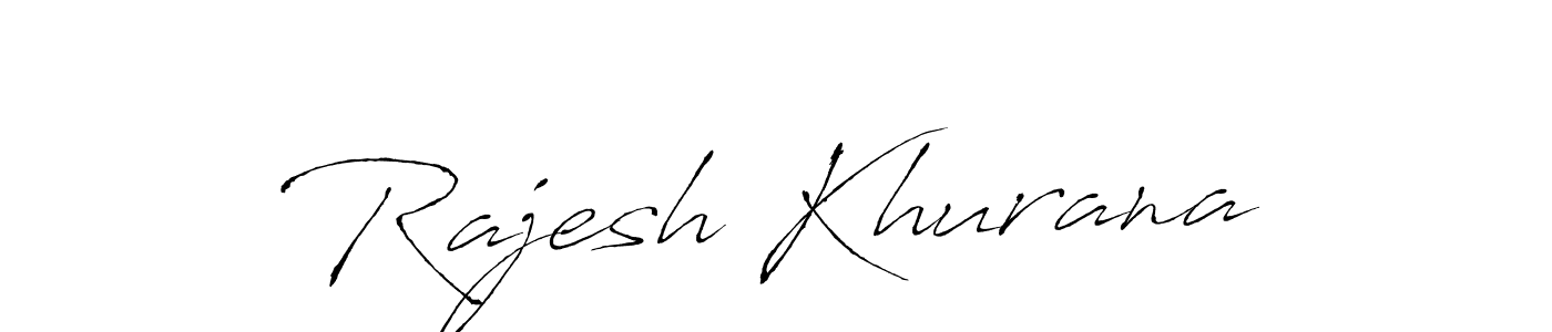 How to make Rajesh Khurana name signature. Use Antro_Vectra style for creating short signs online. This is the latest handwritten sign. Rajesh Khurana signature style 6 images and pictures png