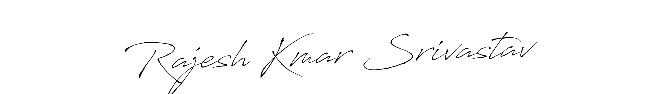 How to make Rajesh Kmar Srivastav name signature. Use Antro_Vectra style for creating short signs online. This is the latest handwritten sign. Rajesh Kmar Srivastav signature style 6 images and pictures png