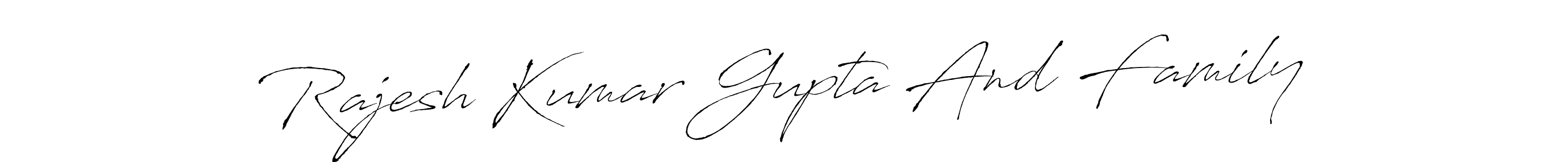 Make a beautiful signature design for name Rajesh Kumar Gupta And Family. With this signature (Antro_Vectra) style, you can create a handwritten signature for free. Rajesh Kumar Gupta And Family signature style 6 images and pictures png