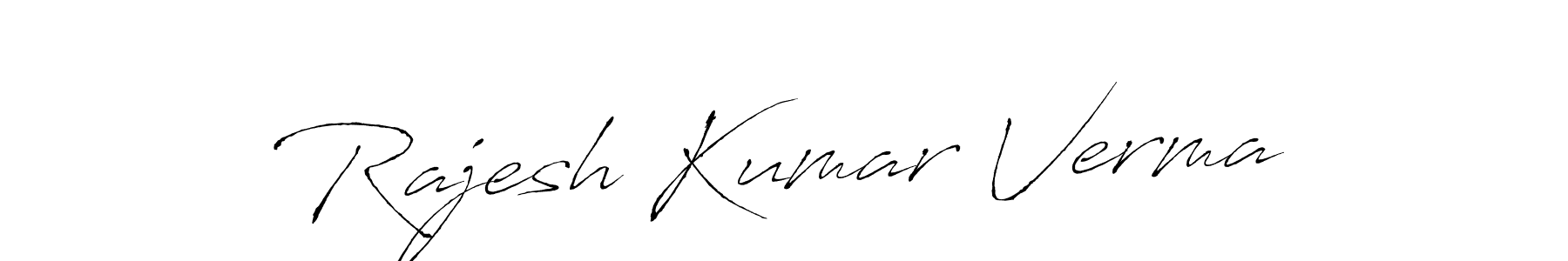 Create a beautiful signature design for name Rajesh Kumar Verma. With this signature (Antro_Vectra) fonts, you can make a handwritten signature for free. Rajesh Kumar Verma signature style 6 images and pictures png