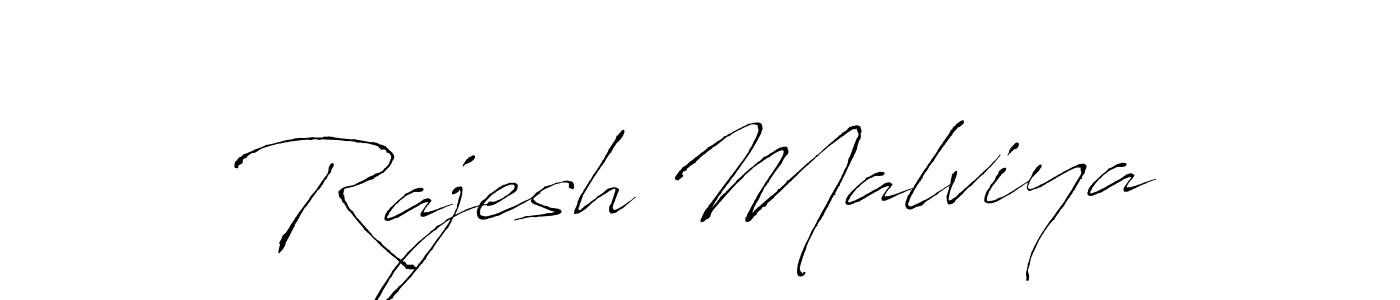 Use a signature maker to create a handwritten signature online. With this signature software, you can design (Antro_Vectra) your own signature for name Rajesh Malviya. Rajesh Malviya signature style 6 images and pictures png