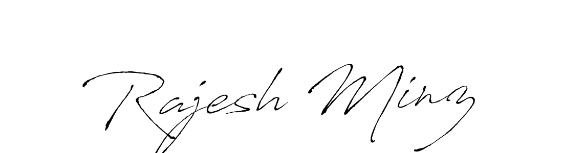 Design your own signature with our free online signature maker. With this signature software, you can create a handwritten (Antro_Vectra) signature for name Rajesh Minz. Rajesh Minz signature style 6 images and pictures png