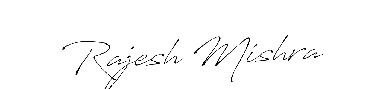 How to make Rajesh Mishra name signature. Use Antro_Vectra style for creating short signs online. This is the latest handwritten sign. Rajesh Mishra signature style 6 images and pictures png
