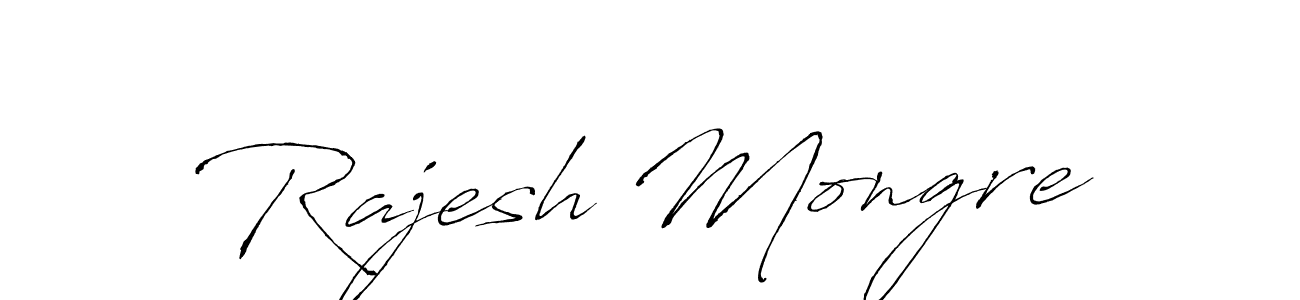 Rajesh Mongre stylish signature style. Best Handwritten Sign (Antro_Vectra) for my name. Handwritten Signature Collection Ideas for my name Rajesh Mongre. Rajesh Mongre signature style 6 images and pictures png