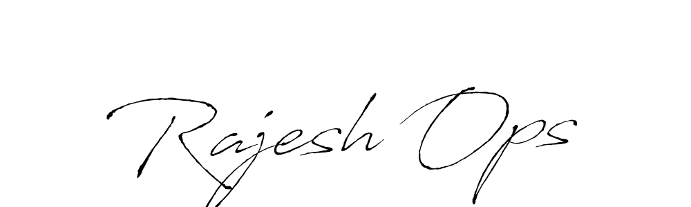 How to make Rajesh Ops name signature. Use Antro_Vectra style for creating short signs online. This is the latest handwritten sign. Rajesh Ops signature style 6 images and pictures png