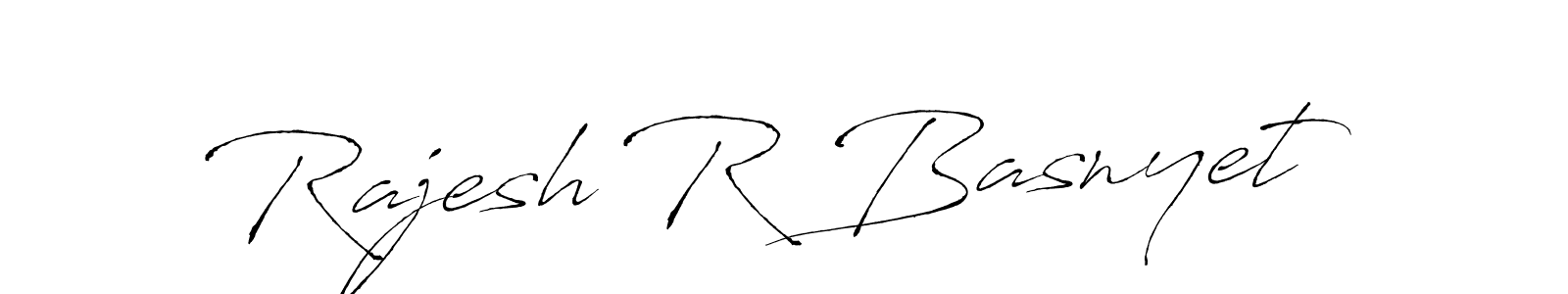 Design your own signature with our free online signature maker. With this signature software, you can create a handwritten (Antro_Vectra) signature for name Rajesh R Basnyet. Rajesh R Basnyet signature style 6 images and pictures png