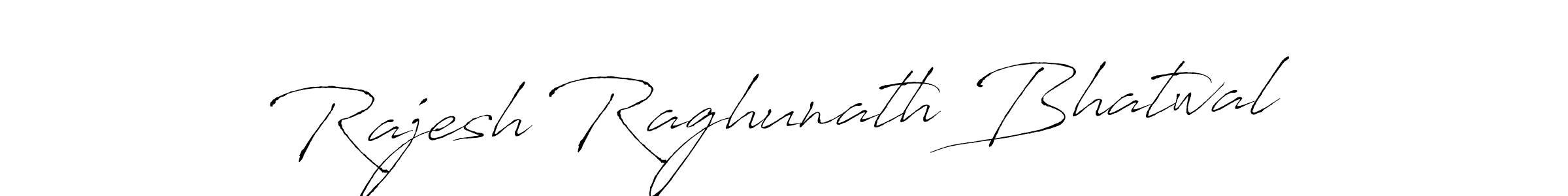 How to make Rajesh Raghunath Bhatwal name signature. Use Antro_Vectra style for creating short signs online. This is the latest handwritten sign. Rajesh Raghunath Bhatwal signature style 6 images and pictures png