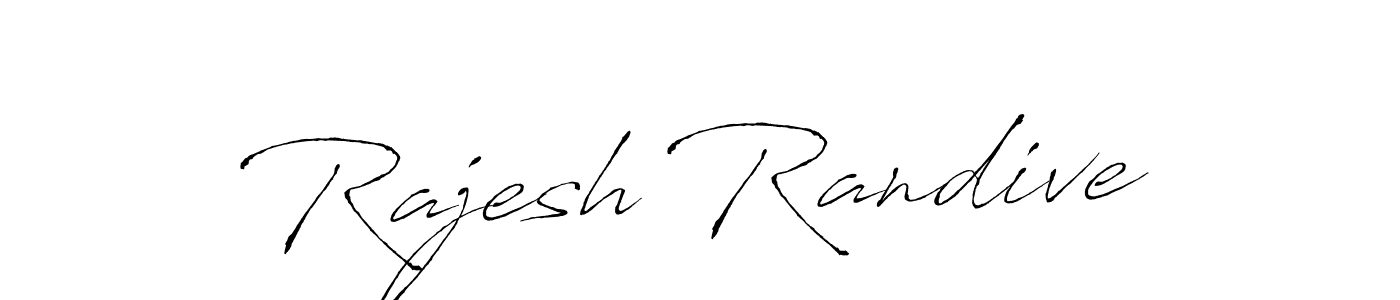 Rajesh Randive stylish signature style. Best Handwritten Sign (Antro_Vectra) for my name. Handwritten Signature Collection Ideas for my name Rajesh Randive. Rajesh Randive signature style 6 images and pictures png