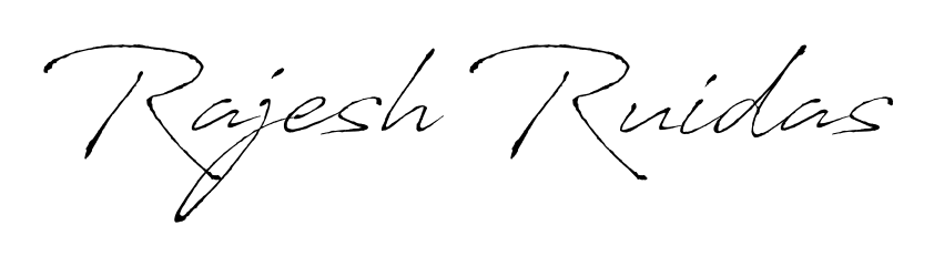 Quickly download Rajesh Ruidas name signature in high-resolution PNG using Antro_Vectra style. Ready to insert into PDFs and online applications. Rajesh Ruidas signature style 6 images and pictures png