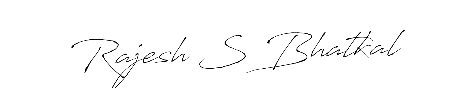 How to make Rajesh S Bhatkal name signature. Use Antro_Vectra style for creating short signs online. This is the latest handwritten sign. Rajesh S Bhatkal signature style 6 images and pictures png