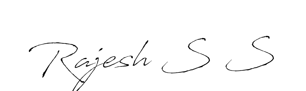 How to Draw Rajesh S S signature style? Antro_Vectra is a latest design signature styles for name Rajesh S S. Rajesh S S signature style 6 images and pictures png