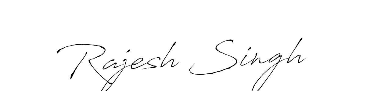 Make a beautiful signature design for name Rajesh Singh. With this signature (Antro_Vectra) style, you can create a handwritten signature for free. Rajesh Singh signature style 6 images and pictures png