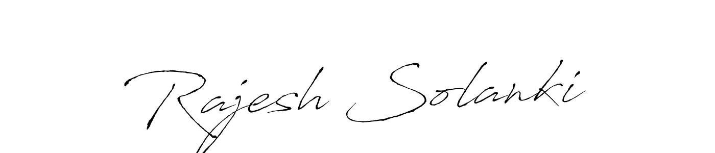 Create a beautiful signature design for name Rajesh Solanki. With this signature (Antro_Vectra) fonts, you can make a handwritten signature for free. Rajesh Solanki signature style 6 images and pictures png