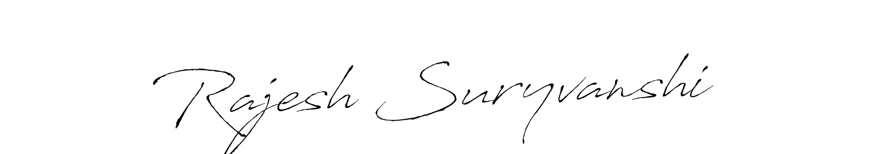 How to make Rajesh Suryvanshi signature? Antro_Vectra is a professional autograph style. Create handwritten signature for Rajesh Suryvanshi name. Rajesh Suryvanshi signature style 6 images and pictures png