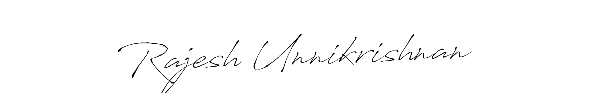 It looks lik you need a new signature style for name Rajesh Unnikrishnan. Design unique handwritten (Antro_Vectra) signature with our free signature maker in just a few clicks. Rajesh Unnikrishnan signature style 6 images and pictures png