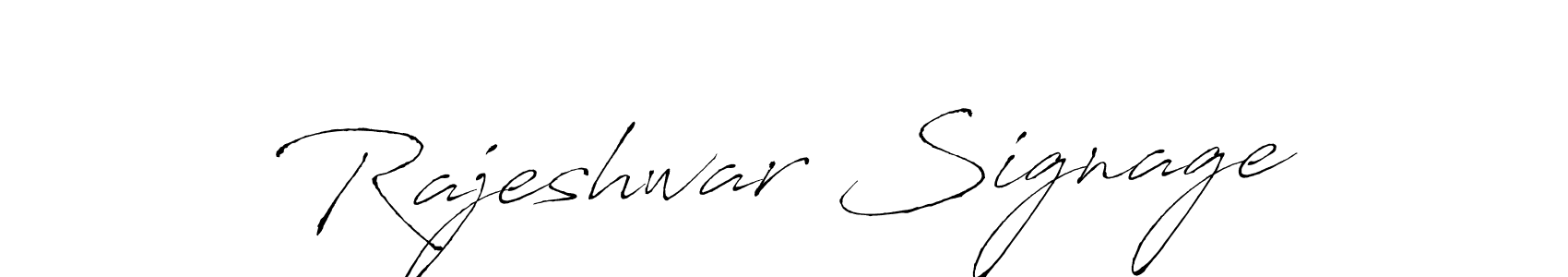 Create a beautiful signature design for name Rajeshwar Signage. With this signature (Antro_Vectra) fonts, you can make a handwritten signature for free. Rajeshwar Signage signature style 6 images and pictures png
