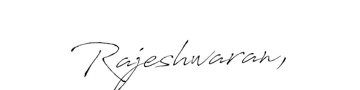 How to make Rajeshwaran, name signature. Use Antro_Vectra style for creating short signs online. This is the latest handwritten sign. Rajeshwaran, signature style 6 images and pictures png