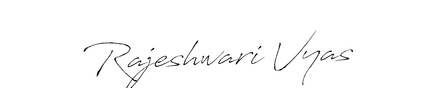 Make a beautiful signature design for name Rajeshwari Vyas. With this signature (Antro_Vectra) style, you can create a handwritten signature for free. Rajeshwari Vyas signature style 6 images and pictures png