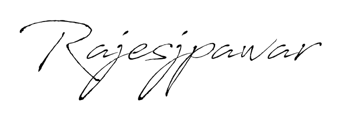 Practice writing Rajesjpawar with the flow of Antro_Vectra lettering. A fantastic source of inspiration for developing your personal signature style. Rajesjpawar signature style 6 images and pictures png