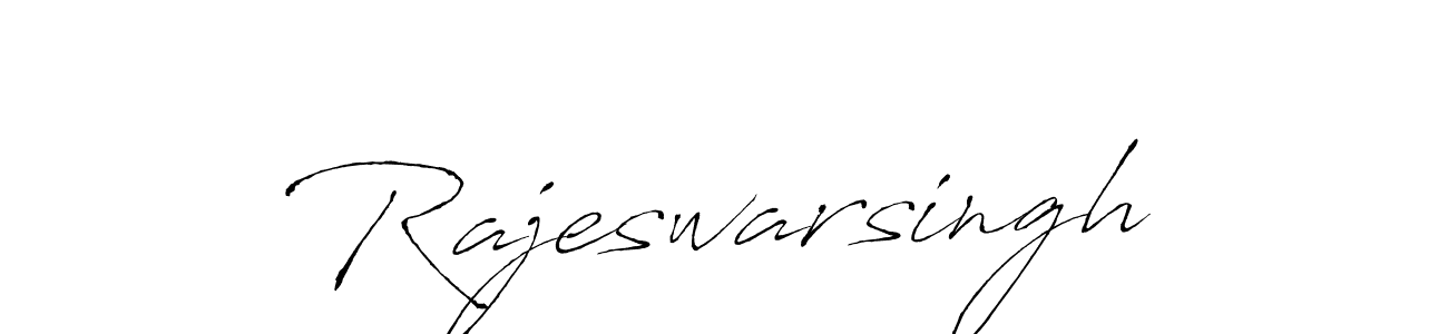 The best way (Antro_Vectra) to make a short signature is to pick only two or three words in your name. The name Rajeswarsingh include a total of six letters. For converting this name. Rajeswarsingh signature style 6 images and pictures png
