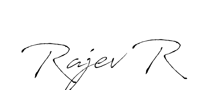 Make a beautiful signature design for name Rajev R. With this signature (Antro_Vectra) style, you can create a handwritten signature for free. Rajev R signature style 6 images and pictures png