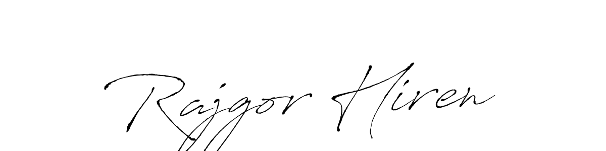 Create a beautiful signature design for name Rajgor Hiren. With this signature (Antro_Vectra) fonts, you can make a handwritten signature for free. Rajgor Hiren signature style 6 images and pictures png
