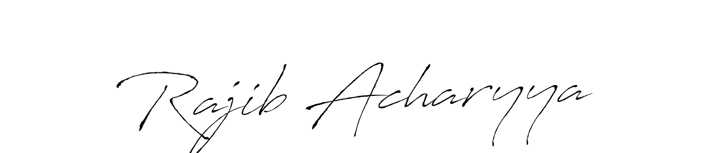 How to make Rajib Acharyya name signature. Use Antro_Vectra style for creating short signs online. This is the latest handwritten sign. Rajib Acharyya signature style 6 images and pictures png