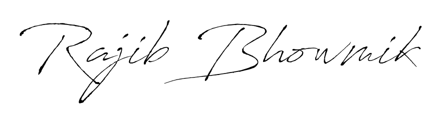Use a signature maker to create a handwritten signature online. With this signature software, you can design (Antro_Vectra) your own signature for name Rajib Bhowmik. Rajib Bhowmik signature style 6 images and pictures png