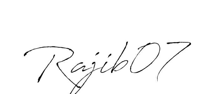 It looks lik you need a new signature style for name Rajib07. Design unique handwritten (Antro_Vectra) signature with our free signature maker in just a few clicks. Rajib07 signature style 6 images and pictures png