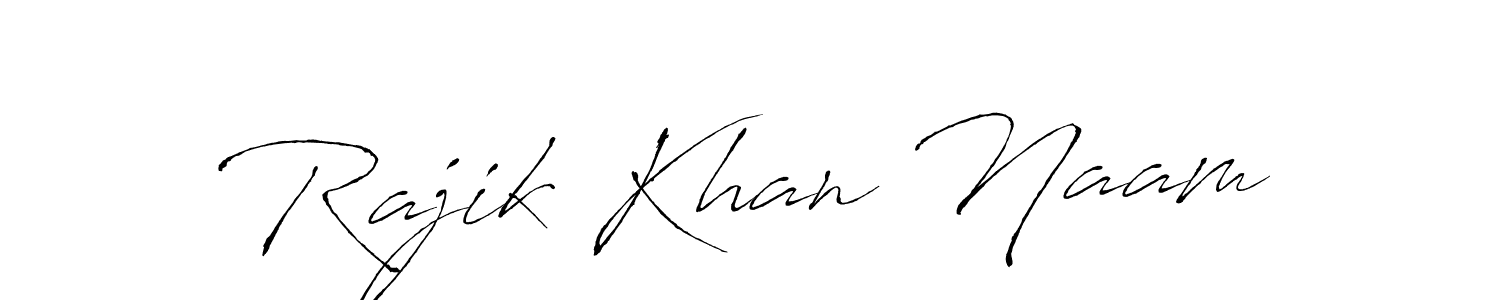 This is the best signature style for the Rajik Khan Naam name. Also you like these signature font (Antro_Vectra). Mix name signature. Rajik Khan Naam signature style 6 images and pictures png