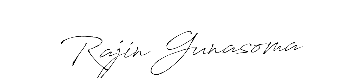 This is the best signature style for the Rajin Gunasoma name. Also you like these signature font (Antro_Vectra). Mix name signature. Rajin Gunasoma signature style 6 images and pictures png