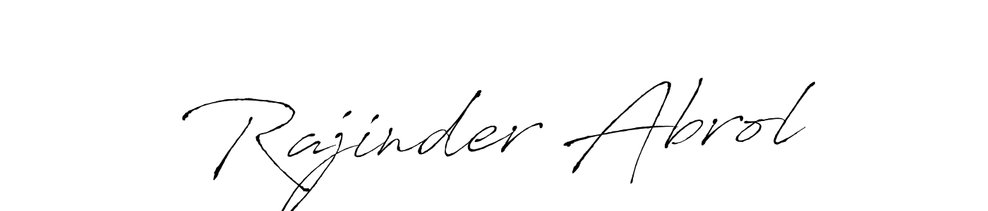 Make a beautiful signature design for name Rajinder Abrol. With this signature (Antro_Vectra) style, you can create a handwritten signature for free. Rajinder Abrol signature style 6 images and pictures png
