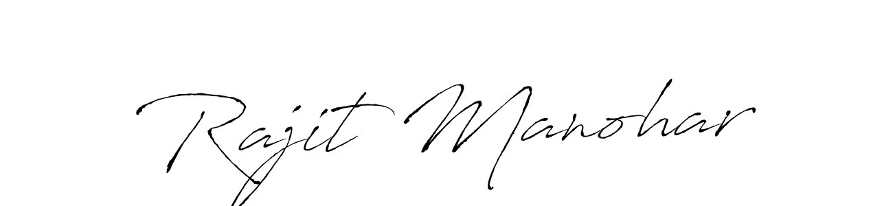 It looks lik you need a new signature style for name Rajit Manohar. Design unique handwritten (Antro_Vectra) signature with our free signature maker in just a few clicks. Rajit Manohar signature style 6 images and pictures png