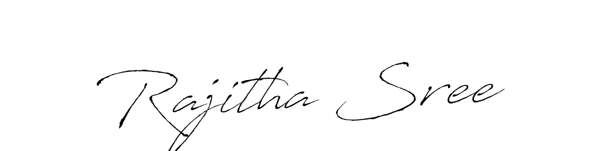 How to make Rajitha Sree signature? Antro_Vectra is a professional autograph style. Create handwritten signature for Rajitha Sree name. Rajitha Sree signature style 6 images and pictures png