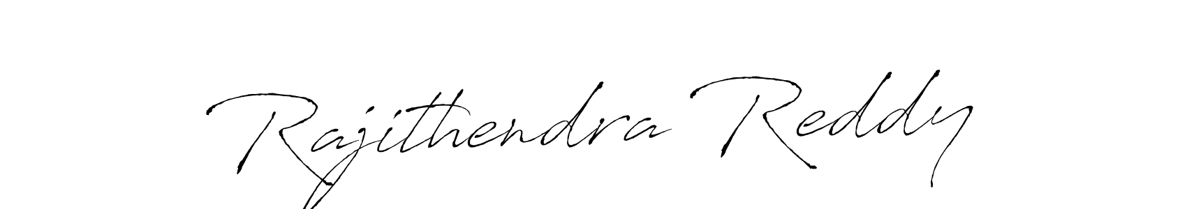 How to make Rajithendra Reddy name signature. Use Antro_Vectra style for creating short signs online. This is the latest handwritten sign. Rajithendra Reddy signature style 6 images and pictures png