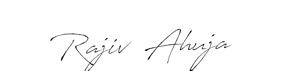 How to make Rajiv  Ahuja signature? Antro_Vectra is a professional autograph style. Create handwritten signature for Rajiv  Ahuja name. Rajiv  Ahuja signature style 6 images and pictures png
