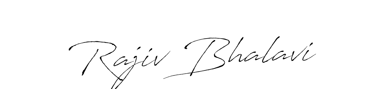 How to make Rajiv Bhalavi name signature. Use Antro_Vectra style for creating short signs online. This is the latest handwritten sign. Rajiv Bhalavi signature style 6 images and pictures png