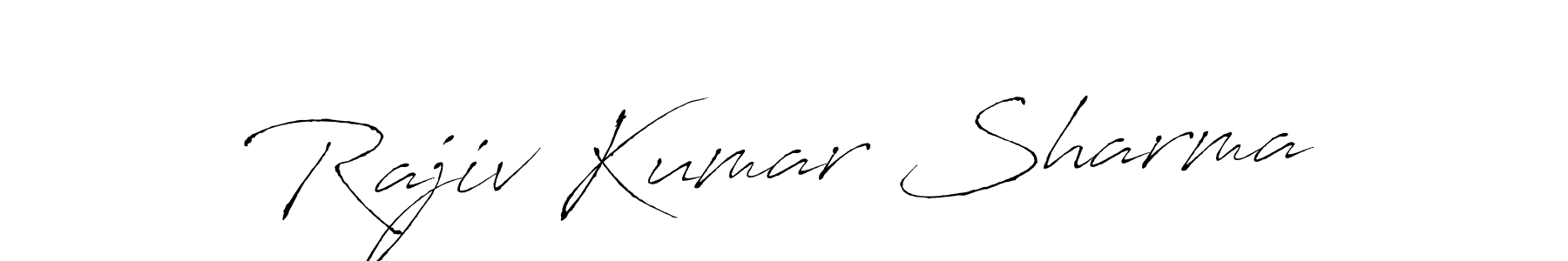 How to make Rajiv Kumar Sharma signature? Antro_Vectra is a professional autograph style. Create handwritten signature for Rajiv Kumar Sharma name. Rajiv Kumar Sharma signature style 6 images and pictures png