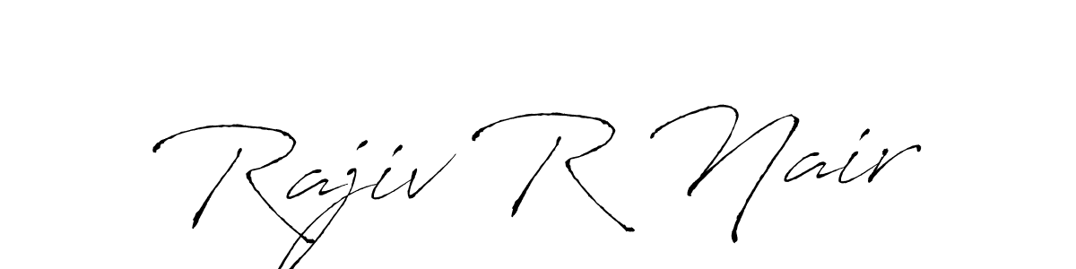 if you are searching for the best signature style for your name Rajiv R Nair. so please give up your signature search. here we have designed multiple signature styles  using Antro_Vectra. Rajiv R Nair signature style 6 images and pictures png