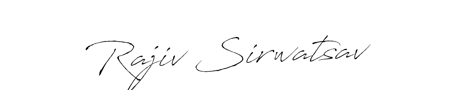 You should practise on your own different ways (Antro_Vectra) to write your name (Rajiv Sirwatsav) in signature. don't let someone else do it for you. Rajiv Sirwatsav signature style 6 images and pictures png